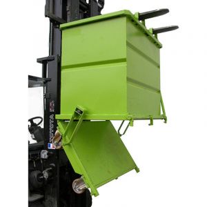 Matis&egrave;re - Benne &agrave; d&eacute;chet &agrave; fond ouvrant avec roues de 515 litres - Gris - FAP05120-7036