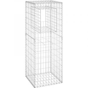 INLIFE Poteau &agrave; panier de gabion 50x50x140 cm Fer