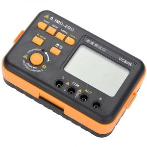 Gistuch - Testeur de R&eacute;sistance, M&eacute;gohmm&egrave;tre Num&eacute;rique lcd VC60B Testeur de R&eacute;sistance D'isolement MegOhm M&egrave;tre 200M&Omega;/2G&Omega;, M&egrave;tres de R&eacute;sistance
