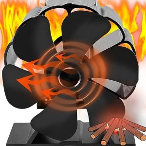 Mini ventilateur de po&ecirc;le &agrave; bois 6 lames pour la circulation de la chaleur,Ventilateur de po&ecirc;le &agrave; chaleur Ventilateur poele &agrave; granul&eacute;s pour