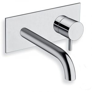 Cristina Ondyna - Lavabo Mural Triverde Avec Plaque Bec 250 Mm Chrome Robinetterie triverde TV25451