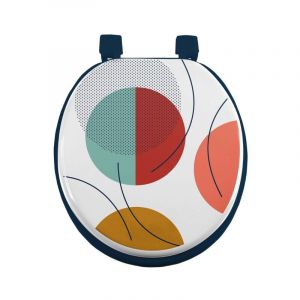 Abattant wc Imprim&eacute; 'Color Pop' 47cm Bleu