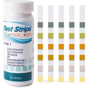 Jamais UTILIS&Eacute;]Bandelettes de test pour piscine, bandelettes de test de qualit&eacute; de l'eau 6 en 1, kit de bandelettes de test de pH, acide cyanurique