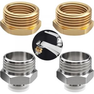 Kit raccords pour tuyaux d'arrosage, adaptateur rapide pour robinet d'eau 1/2" vers connecteur 8 mm, raccords r&eacute;ducteurs en laiton 3/4" &agrave; 1/2",