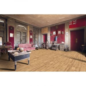 Deladeco - Parquet chêne massif 15 mm lame à coller Awilda Chêne Country Ambre brossé huilé 12x30-180 - Dimensions:12x30-180 - Chêne Country Ambre