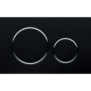 Plaque de commande sigma 20 avec double bouton couleur noir - Geberit