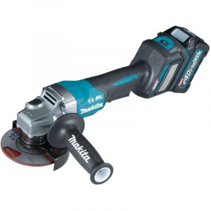 GA028GM201 Mini meuleuse d'angle bl 40Vmax 40 Ah xgt 115 mm aws (2 Batteries et Chargeur) - Makita