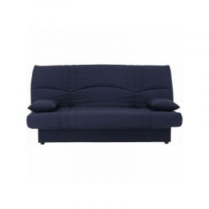 Sans Marque - Banquette clic clac 3 places - Tissu bleu foncé - Style Contemporain - l 190 x p 92 cm - dream