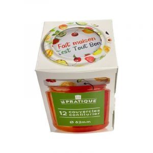 Le Parfait - lot de 12 couvercles confiturier to d82 mm décor fruits