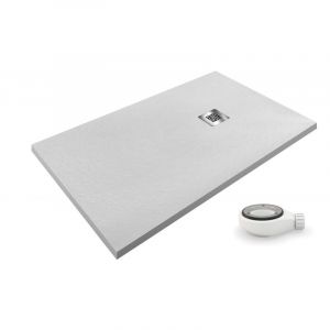 PDD - Receveur de douche extra plat airstone eco Gris Clair Ral 7035 100X150