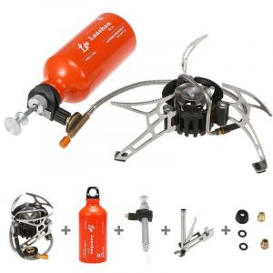 R&eacute;chaud &agrave; mazout multi-combustible de camping en plein air avec bouteille de carburant &agrave; essence de 500 ml pour alcool diesel