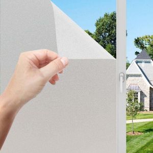 Film opaque pour vitres - Film d&eacute;poli pour vitres - Film statique autocollant pour pr&eacute;server l'intimit&eacute; - Film statique sans colle pour vitrage