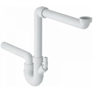 Geberit - Accessoires - Stoppeur d'odeurs, à double chambre, avec raccord de tuyau, sortie horizontale, d 40mm 152.889.11.1