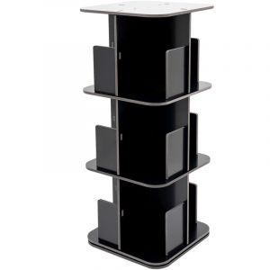 Biblioth&egrave;que pivotante, s&eacute;parateur de pi&egrave;ce, &eacute;tag&egrave;re sur pied, &eacute;tag&egrave;re pivotante, &eacute;tag&egrave;re de bureau, &eacute;tag&egrave;re d&eacute;corative, pivotante &agrave; 360&deg; avec 3