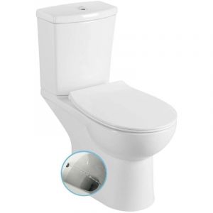 Sapho - Céramique - wc à poser Kairo, avec douchette de bidet, évacuation à l'arrière, blanc PC106