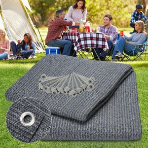 SWANEW Auvent tapis étanche camping tapis tente sol extérieur tente bâche pique-nique couverture caravane 300x300CM