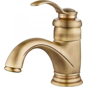 Ymyny - Mitigeur de lavabo Robinet Salle de Bain Rétro, Monocommande Mitigeur Lavabo en Laiton, Moderne Robinet de Lavabo avec Chaude et Froide