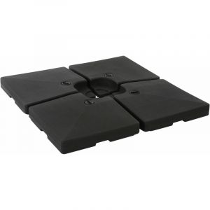 HHG - jamais utilisé] Pied de parasol 478, support pour parasol déporté/marché, pour croix de pied, à remplir jusqu'à 124kg