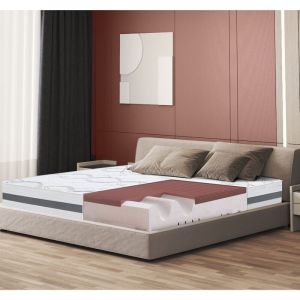 The White Stone - Matelas à mémoire de forme 115 x 190 27 cm de haut Tissu hypoallergénique et respirant Propriétés orthopédiques et automodelantes