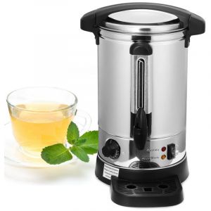 Vingo - swanew Distributeur de boissons chaudes 8 l 1500 w acier inoxydable Marmite vin chaud chocolat Robinet couvercle verrouillable