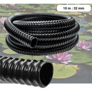 Le Poisson Qui Jardine - 10 mètres tuyau 32 mm pvc souple pour aquarium ou bassin - Noir