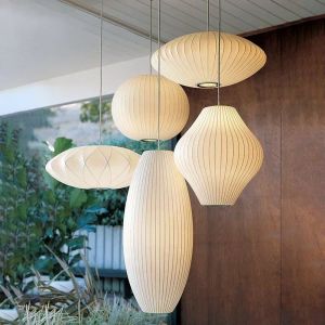 Suspension lanterne en tissu &Oslash;30 cm &ndash; Style chinois zen, luminaire d&eacute;coratif pour restaurant, salon, bar ou h&ocirc;tel, sans ampoule
