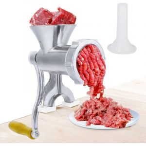 Hachoir &agrave; viande manuel, poussoir &agrave; saucisses, robot de cuisine en acier inoxydable, hachoir &agrave; viande, hachoir &agrave; viande pour usage domestique, id&eacute;al