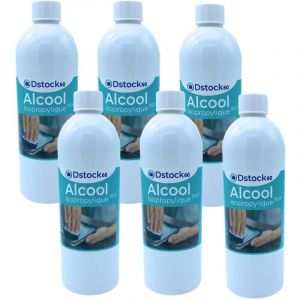 6 Bouteilles de 1 litre d'Alcool Isopropylique 99,9% extra pur - Fabriqu&eacute; en France - Isopropanol liquide ipa parfait comme solvant, nettoyant et