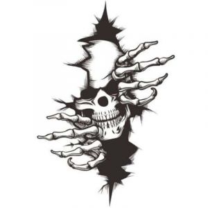 Cr&acirc;ne T&ecirc;te De Mort Skull Horreur 22x32cmStickers D&eacute;calque Autocollant Sticker Pour Voiture V&eacute;hicule Automobile Autocollant