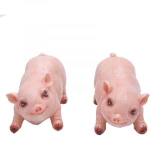 2 pi&egrave;ces paysage pelouse jardin cour r&eacute;sine haute Simulation porcelet d&eacute;coration Animal cochon ornement