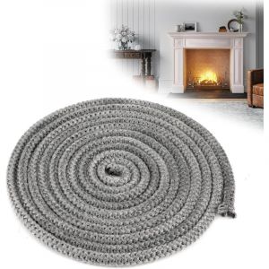 Joint Insert Chemin&eacute;e Corde, 4mx10mm Joint Poele a Bois en Fibre de Verre, Corde de Joint Chemin&eacute;e Remplacement pour Po&ecirc;le/Chemin&eacute;e/Tube Poele/Porte