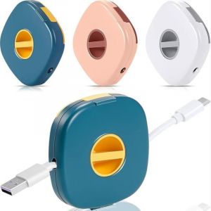 3 Pi&egrave;ces Enrouleur de C&acirc;ble USB Support de Cordon de Chargeur Extensible Vide Organisateur de Cordon de T&eacute;l&eacute;phone Compact Portable Gestion de C&acirc;ble