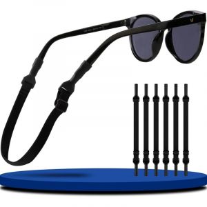 6 Pi&egrave;ces Cordon Lunettes Stable et Antid&eacute;rapant,R&eacute;glable Cordonlunettes Sport, Anti Glisse Lunette avec Grande &eacute;lasticit&eacute;, Chaine S'adapte &agrave;