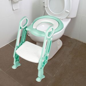 Aqrau Reducteur Toilette Enfant - Toilette Abattant WC - Marche Antid&eacute;rapante - Vert clair
