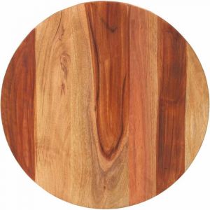 Dessus de table，Plateau de table，Dessus de bureau bois massif d'acacia rond 15-16 mm 40 cm CFW11191