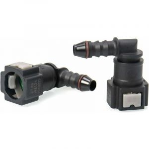 SNQ - Lot de 2 Connecteur de Tuyau de Carburant de Voiture , Raccord durite essence , connecteur rapide à 90 degrés , plastique 7.89mm Connecteur ID6