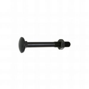 100 Boulons tête ronde collet carré DIN603/555 acier zingués Noir - diamètre 7,0 mm - Longueur 65 mm