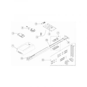 6TOPGC Chariot complet pour Top 603h-903h Ditec 6topgc Entrematic Pi&egrave;ce de rechange d'origine