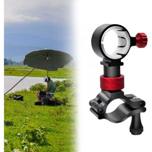 12.2x3cm Support de Parasol pour Balcon 360&deg; Porte-Parapluie de Bo&icirc;te de P&ecirc;che en Alliage d'Aluminium Fixation Parasol Balcon Supports de Parasol de