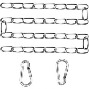 Largeight - Chaine Acier, Cha&icirc;ne 1 M&egrave;tre, Cha&icirc;ne en Acier Inoxydable 304 pour cl&ocirc;ture, Promenade et Cha&icirc;ne de Chien, Cha&icirc;ne De S&eacute;chage, Charge