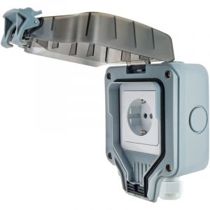 SCHWAIGER Prise ext&eacute;rieure SOAD0100, 1 poste, AP, IP66