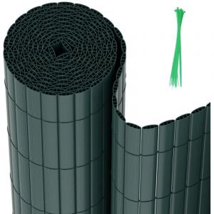 Vingo - swanew Canisse en pvc double face,90% d'occultation,Vert,H.80 cm x L.500 cm