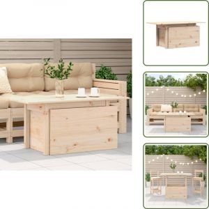 Vidaxl - Table de jardin 100x50x75 cm bois massif de pin - Table De Jardin - Table Ext&eacute;rieure - Mobilier De Jardin - Table En Bois - Table Pliante