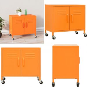 Vidaxl - Armoire de rangement Orange 60x35x56 cm Acier - Meuble De Rangement - Armoire De Rangement - Armoire Métallique - Meuble D'entrée