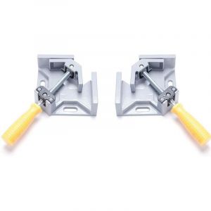 2 Pcs Serre Joint Angle 90 °, Etau D'angle Alliage d'Aluminium Pince de Soudage d'angle avec mâchoire pivotante réglable, pour Outils Menuisier,