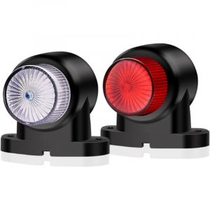Alovez - Feux de gabarit latéraux, 2 pièces 8LED feux latéraux de remorque blanc rouge 12V 24V