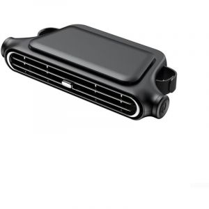 Puissant ventilateur arri&egrave;re de voiture avec 3 vitesses et design r&eacute;glable pour une meilleure circulation de l'air dans votre v&eacute;hicule (noir)