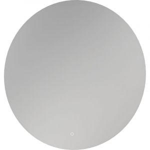 Miroir rond design cadre noir éclairages led avec fonction anti-buée, interrupteur tactile et réglage de lumière, pour salle de bain - 2712-2.0