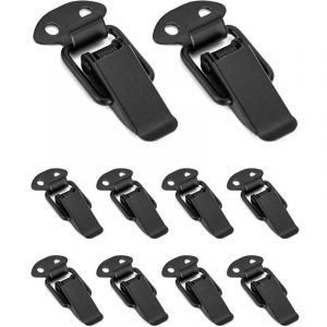 10 Pi&egrave;ces Loquet &agrave; Ressort Bascule Acier Inoxydable, fermeture &agrave; levier, Loquet &agrave; Bascule,fermoir, pour coffre &agrave; outils bo&icirc;te de rangement tiroir