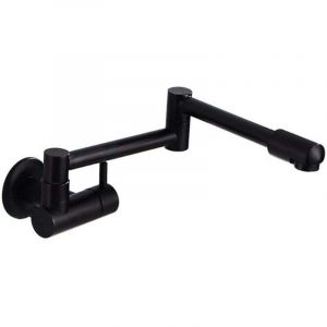 Robinet de Cuisine Murale Eau Froide Pliant , robinet mural noir , robinet mural laiton , mitigeur mural , Sortie unique d&rsquo;eau froide